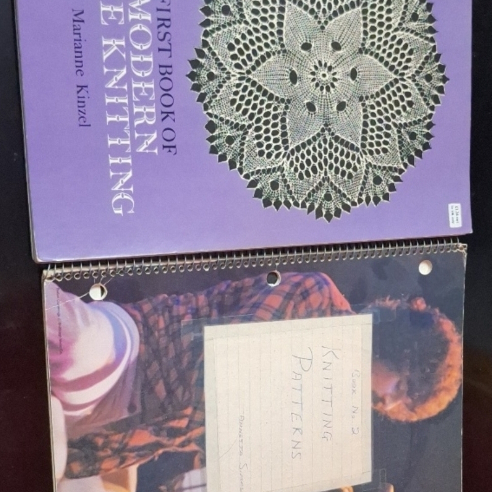 Vintage Marianne Kinzel Lace Knitting & Handwritten Pattern Notebook Set